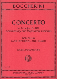 Concerto B flat major G.482, Commentary and Preparatory Exercises, for cello, with optional second cello