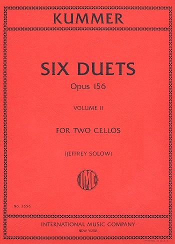 Six Duets Volume 2 op. 156, for 2 cellos. 9790220427770