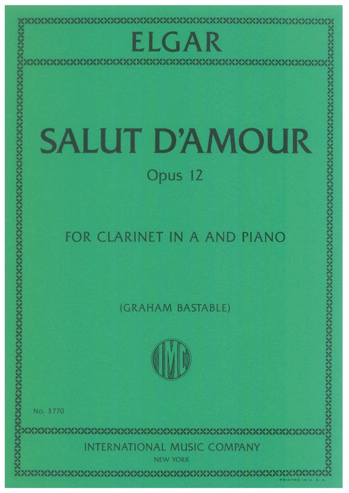 Salut D'amour op. 12, for clarinet and piano. 9790220429101