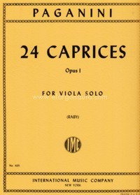 24 Caprices op. 1, for viola