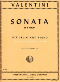 Sonata E major, for Cello and Piano