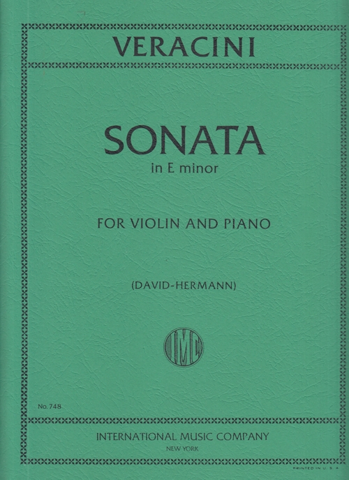 Violin Sonata E minor, for violin and piano. 9790220406188