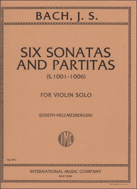 Six Sonatas and Partitas BWV 1001-1006, for violin. 9790220407970