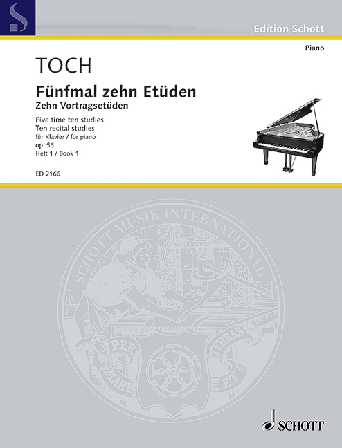 Fünfmal zehn Etüden op. 56, Zehn Vortragsetüden, piano