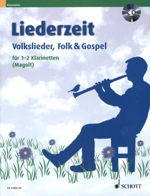 Liederzeit, Volkslieder, Folk und Gospel, 1-2 clarinets in Bb, edition with CD