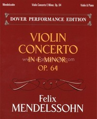 Violin Concerto In E Minor Op.64, Violin, Piano Accompaniment. 9780486489070