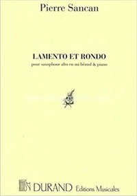 Lamento et Rondo, saxophone alto en Mi bémol et piano. 9790044067770