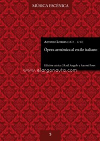 Ópera armónica al estilo italiano ("Los elementos"). 9790805412344