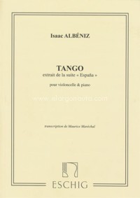 Tango, extrait de la suite España, Op. 165, No. 2, pour violoncelle et piano. 9790045018009