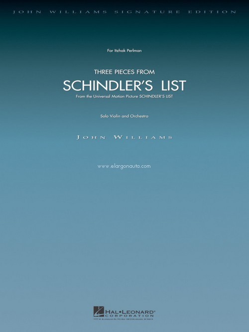 Three Pieces from Schindler's List, Score and Parts