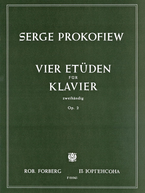 Vier Etüden für Klavier, zweihändig, op. 2. 9790206100475