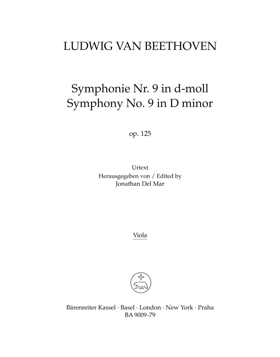 Symphony No. 9 in D minor, op. 125, Viola part