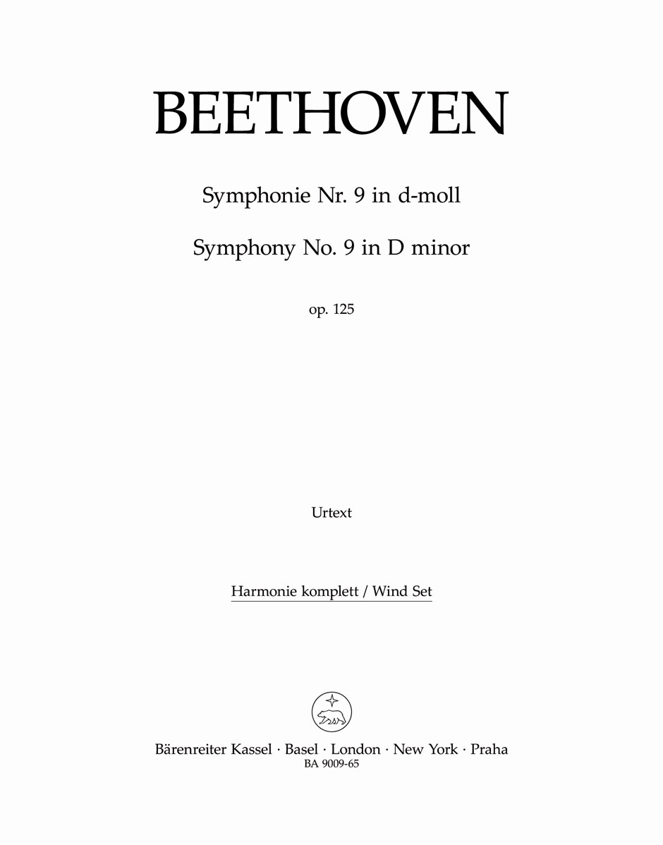 Symphony No. 9 in D minor, op. 125, Wind & Percussion Set