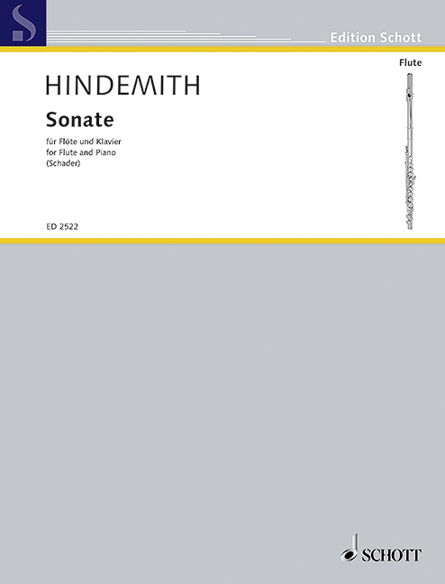 Sonata, Edited from the edition Paul Hindemith. Sämtliche Werke by Luitgard Schader, flute and piano. 9790001038034