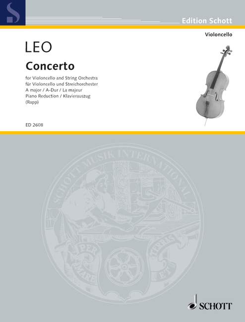 Concerto A Major, cello and string orchestra, piano reduction with solo part