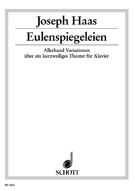 Eulenspiegeleien op. 39, Allerhand Variationen über ein kurzweiliges Thema, Piano