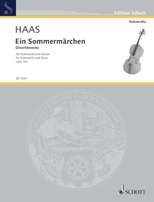 Ein Sommermärchen op. 30a, Edition for Cello solo