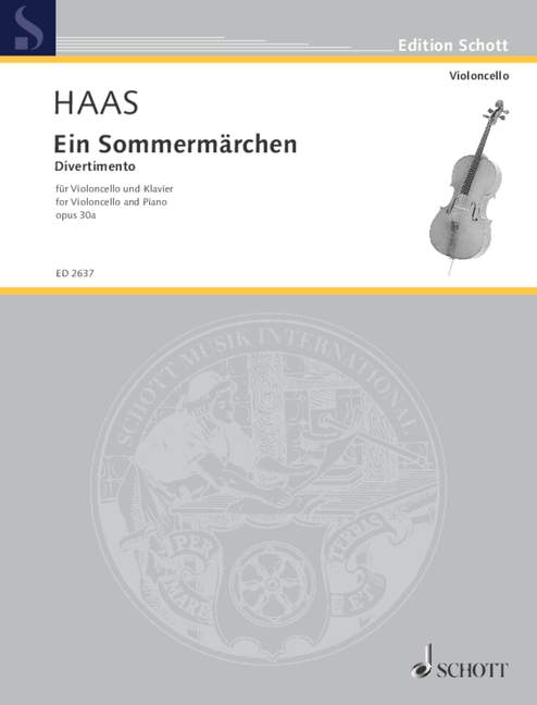 Ein Sommermärchen op. 30a, Edition for Cello solo. 9790001139441