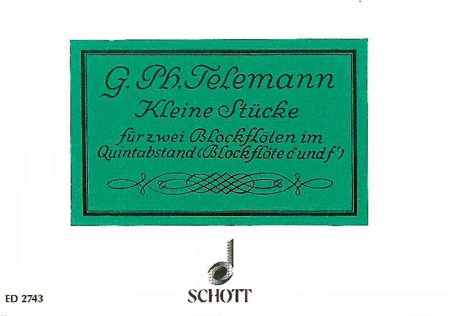 Kleine Stücke, soprano- and treble recorder, performance score