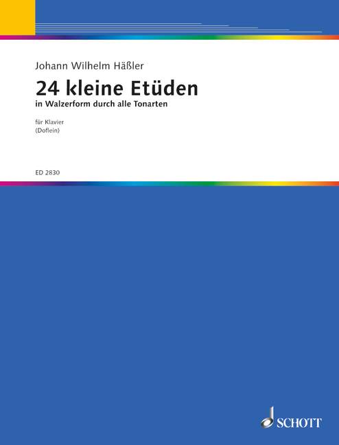 24 kleine Etüden in Walzerform, durch alle Tonarten, Piano. 9790001039925