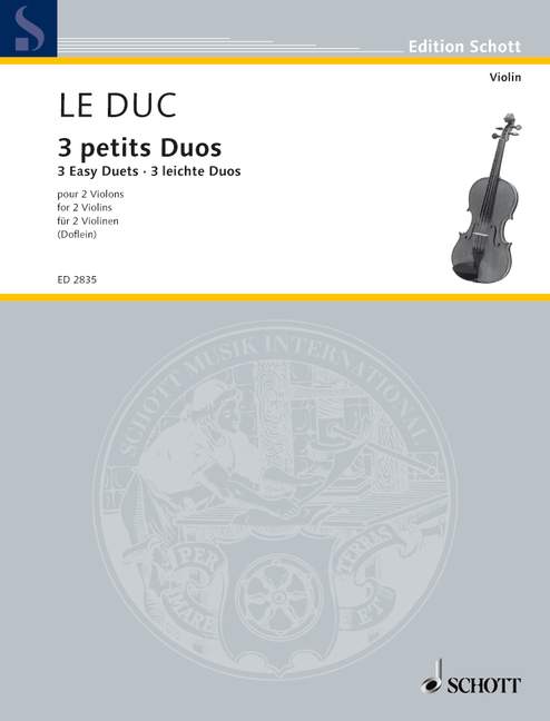 3 Easy Duets, 2 violins, performance score. 9790001039963