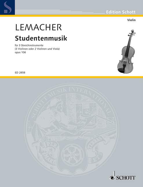 Studentenmusik op. 106, 3 violins (2 violins and viola), set of parts
