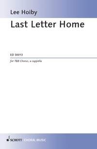 Last Letter Home, men's choir (TBB) a cappella, choral score