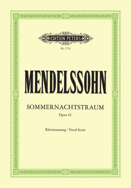 Sommernachtstraum, op. 61, Vocal Score