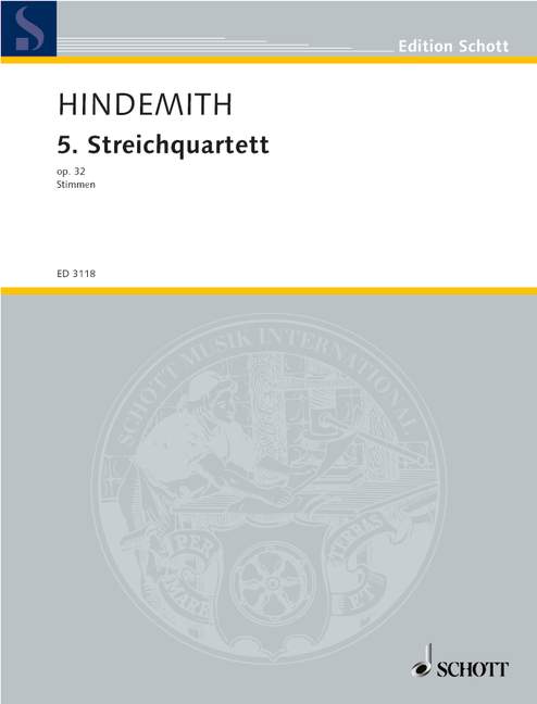 5th String Quartet op. 32, set of parts