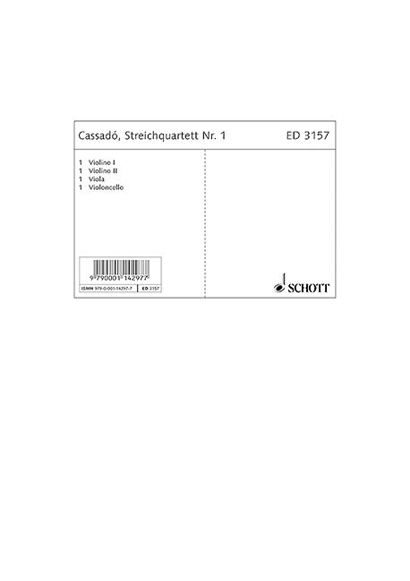 String quartet No. 1 F Minor, set of parts