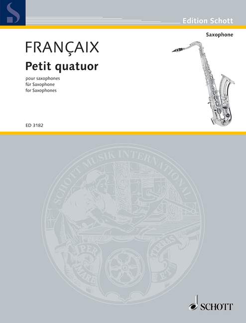 Petit quatuor, for saxophones, set of parts