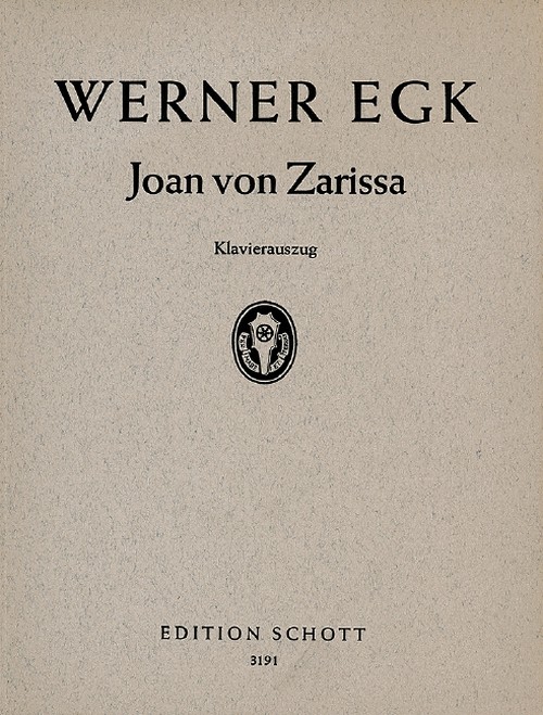 Joan von Zarissa, Dramatische Tanzdichtung, soprano, baritone, mixed choir, speakers and orchestra, vocal/piano score