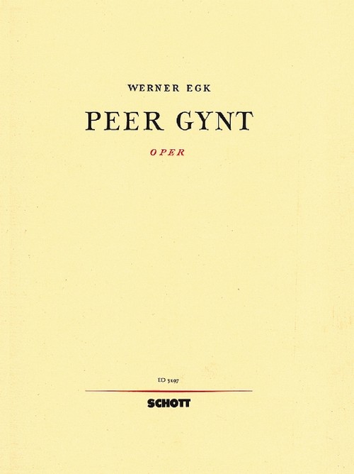 Peer Gynt, Oper in 3 Akten, vocal/piano score