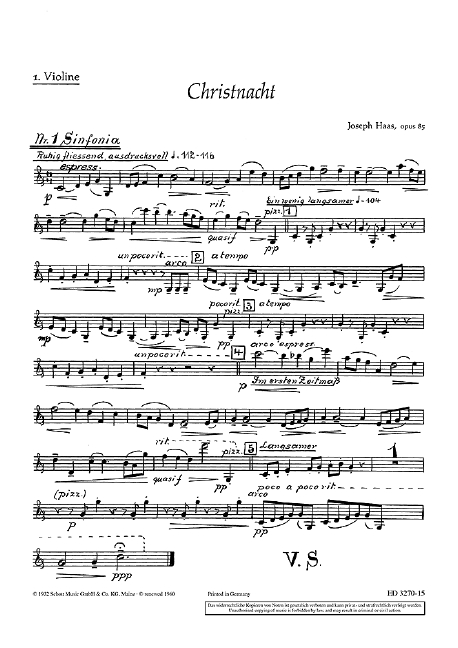 Christnacht op. 85, Ein deutsches Weihnachtsliederspiel nach oberbayerischen und tiroler Weisen, mixed choir (SATB) (female choir, children's choir) with soloists (SSATBarB) and small orchestra, separ. 9790001042093 Christnacht op. 85, Ein deutsches Weihnachtsliederspiel nach oberbayerischen und tiroler Weisen, mixed choir (SATB) (female choir, children's choir) with soloists (SSATBarB) and small orchestra, separ. 9790001042093