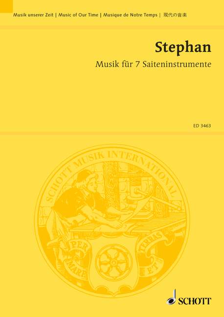 Musik für 7 Saiteninstrumente, String Quintet, Harp and Piano, study score
