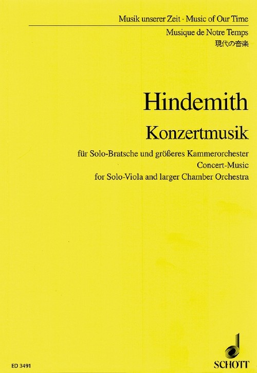 Concert music op. 48, definitive Fassung, viola and chamber orchestra, study score