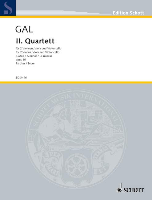 II. Quartet A Minor op. 35, String quartet, score