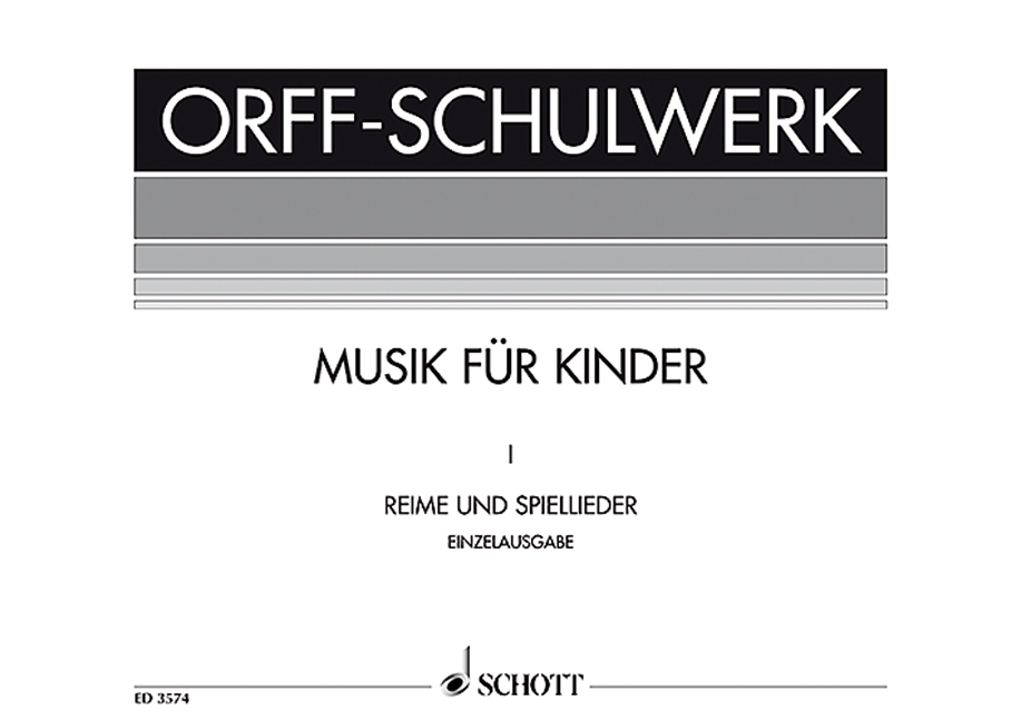 Reime und Spiellieder, aus Band I: Im Fünftonraum, voice, recorder and percussion, score for voice and/or instruments. 9790001043533