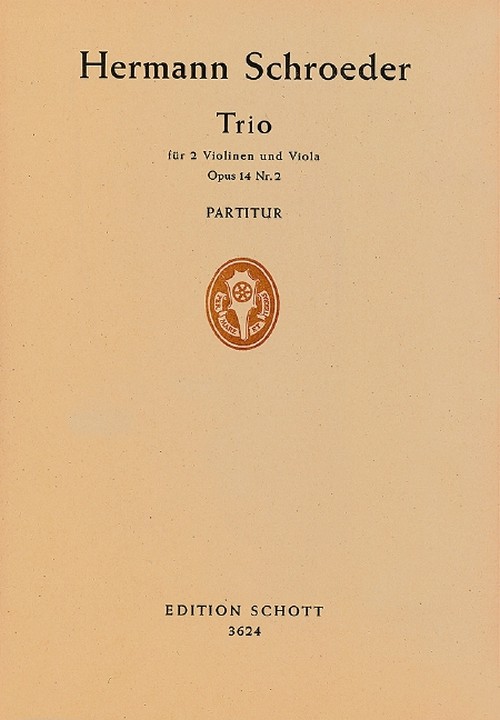 Trio op. 14/2, 2 Violins and Viola, study score. 9790001043717