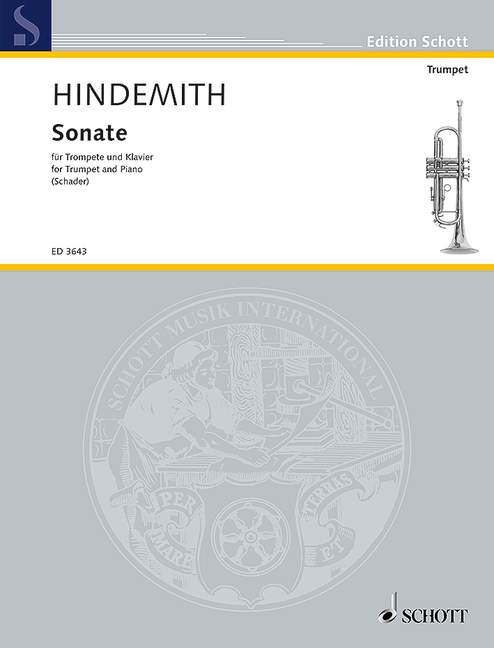 Sonata, Edited from the text Edition Paul Hindemith: Sämtliche Werke by Luitgard Schader, trumpet and piano. 9783795795023