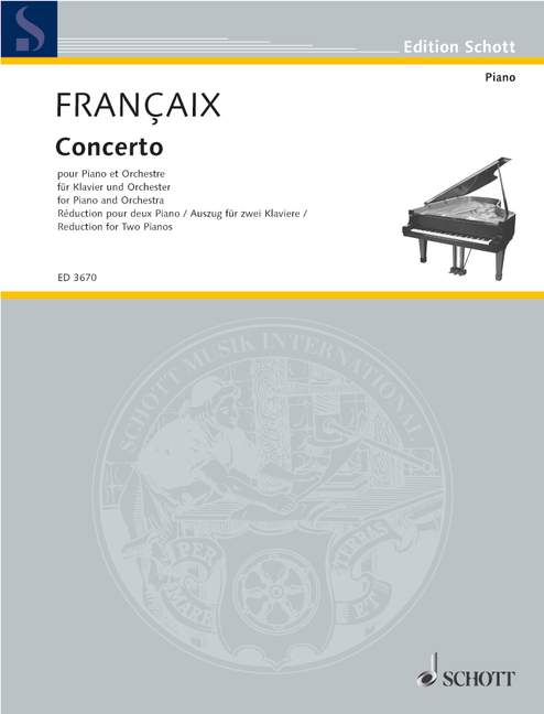 Concerto, for piano and orchestra, piano reduction for 2 pianos