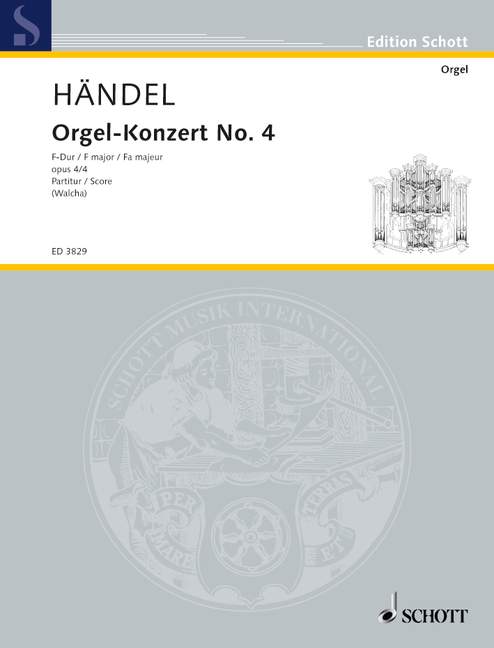 Organ Concerto No. 4 F Major op. 4/4 HWV 292, Organ, 2 Oboes, Bassoon and Strings, score