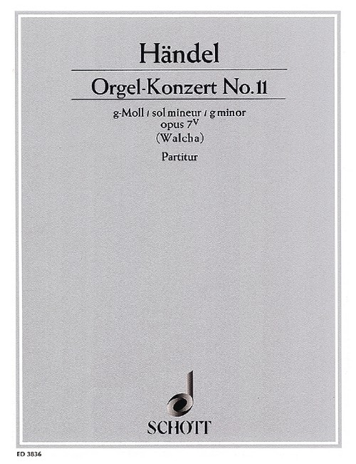 Organ Concerto No. 11 G Minor op. 7/5 HWV 310, Organ, 2 Oboes, Bassoon and Strings, score. 9790001045902