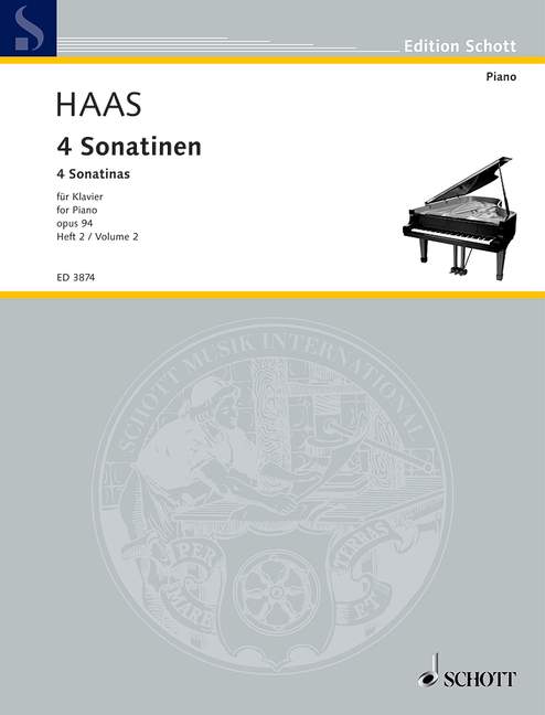 4 Sonatinas op. 94 Band 2, No. 3 G Major, No. 4 F Major, piano