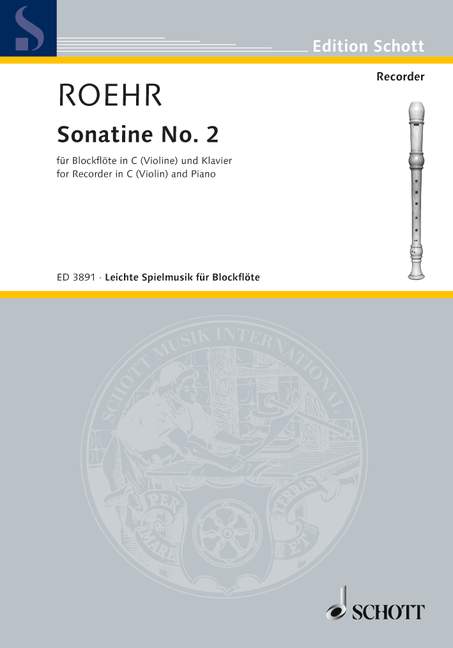 Sonatine, No. 2 F Major, soprano recorder (violin) and piano