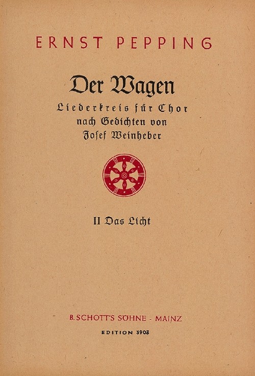 Der Wagen, Liederkreis aus O Mensch, gib acht, mixed choir (SATB). 9790001047197