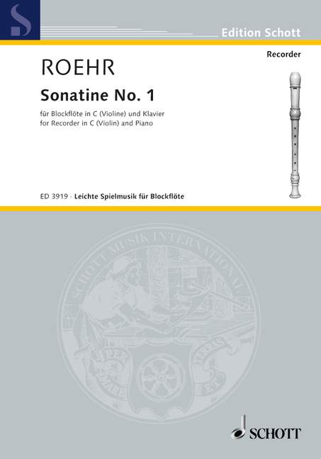 Sonatine, No. 1 F Major, soprano recorder (violin) and piano