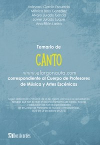 Temario de Canto correspondiente al Cuerpo de Profesores de Música y Artes Escénicas