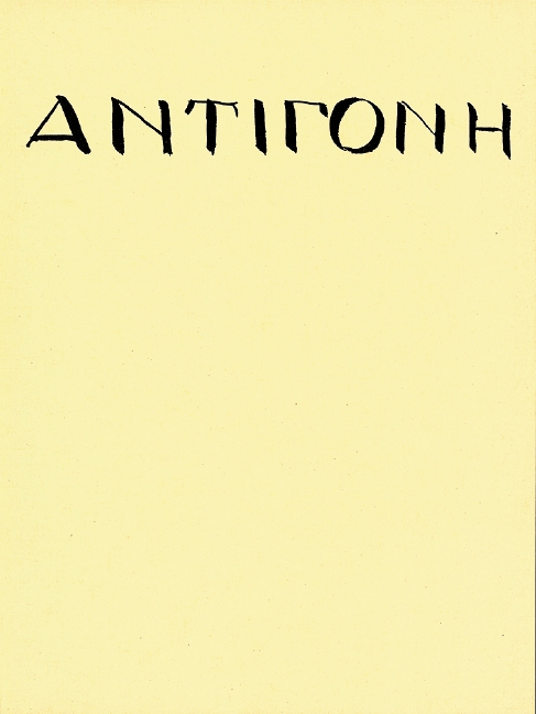 Antigonae, Ein Trauerspiel des Sophokles, vocal/piano score. 9790001048095