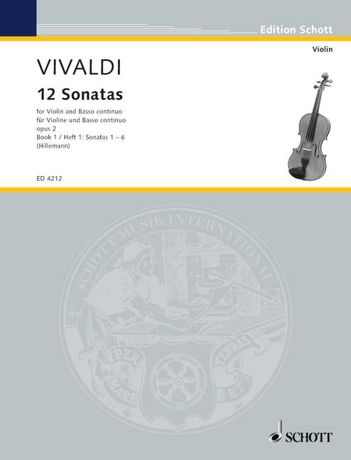 12 Sonatas op. 2 Heft 1, violin and basso continuo; cello ad lib.. 9783795796662